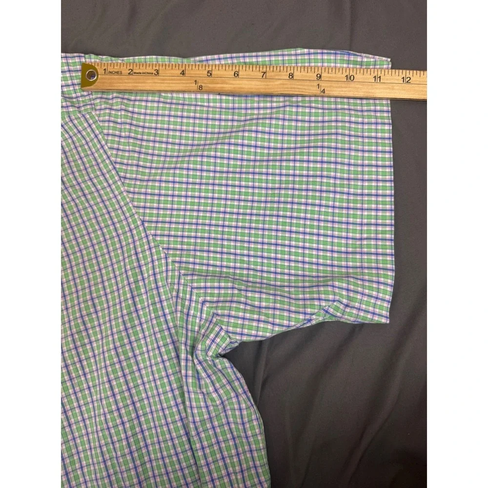 Polo Ralph Lauren Mens 3XB Big Classic Fit Green Plaid‎ S/S Button Down Shirt